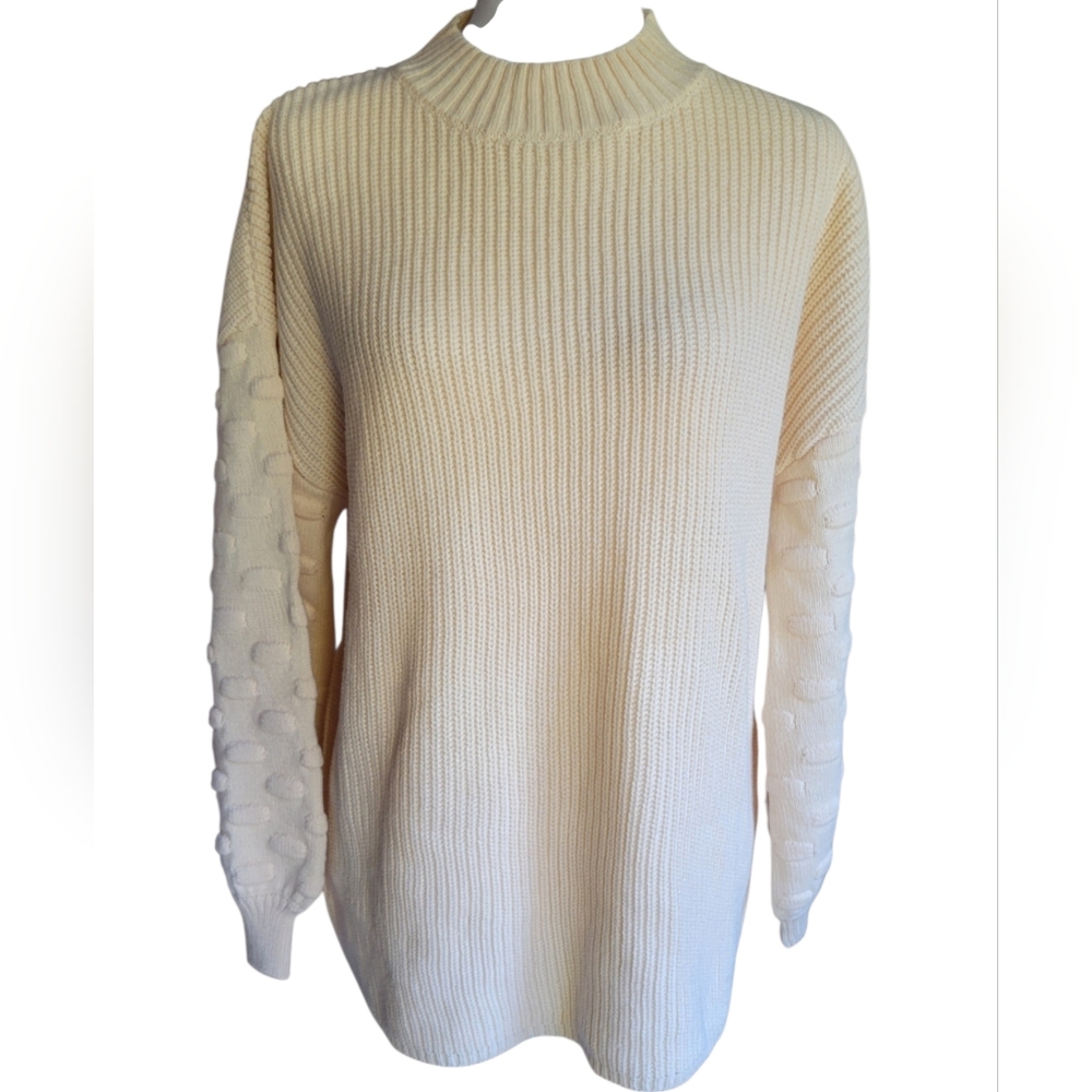 Cream Puff Sleeve Sweater
